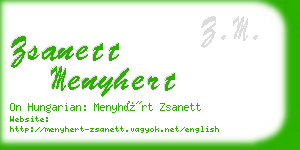 zsanett menyhert business card